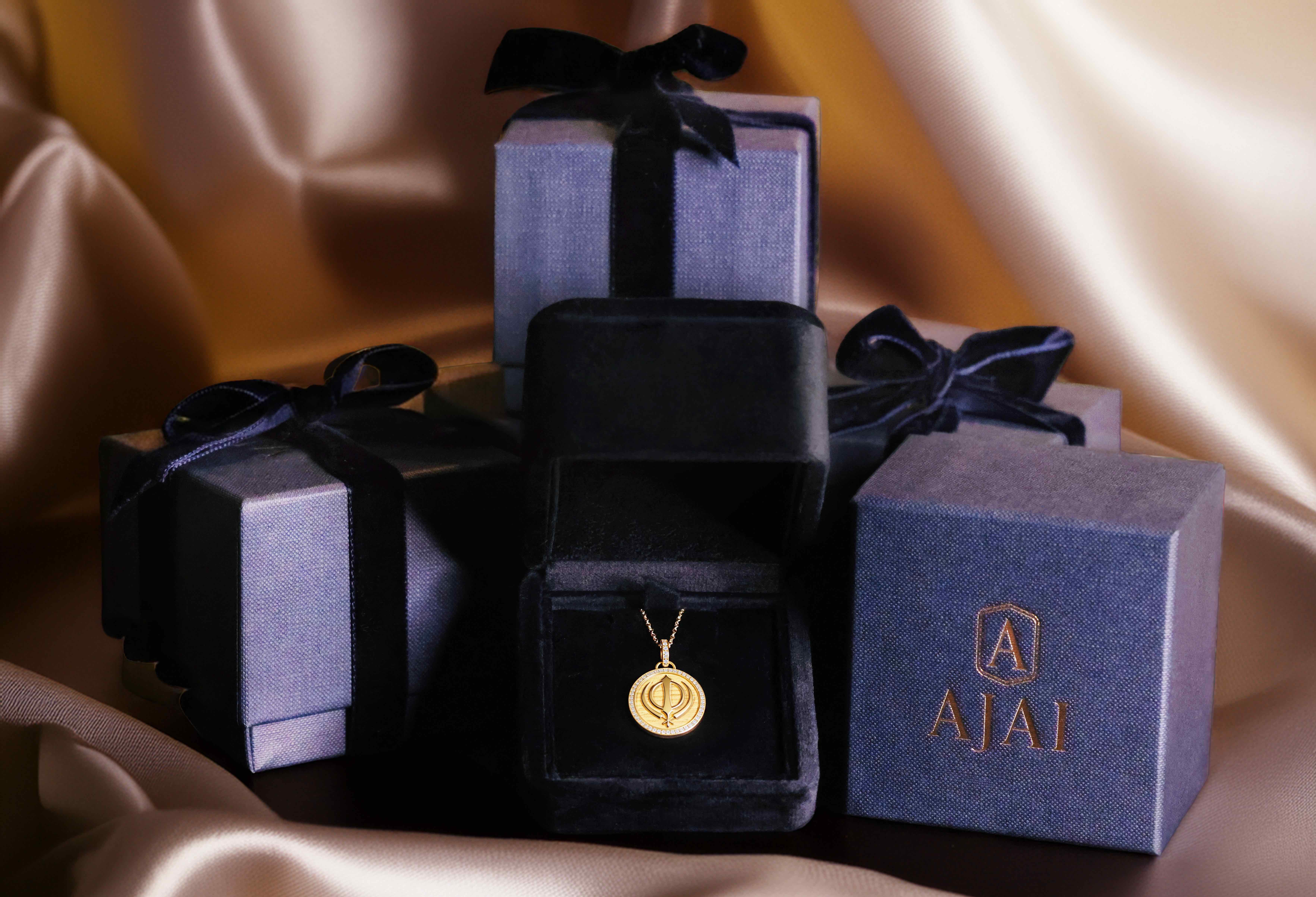 Master jeweler at work in luxury workshop